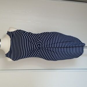 Ricki's Blue and White Sleeveless Sheath Dress